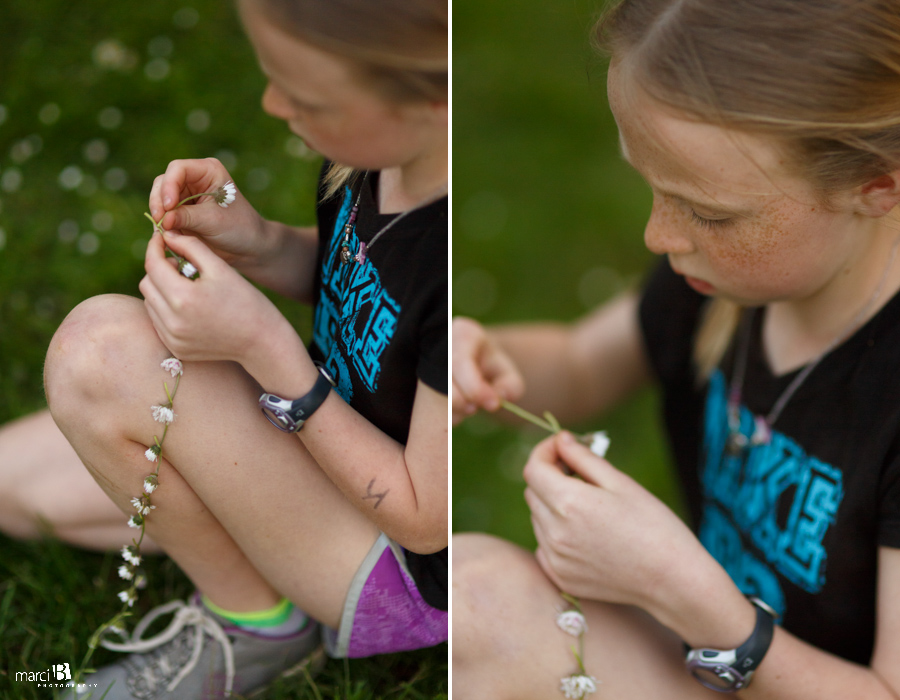 Children's photos in Corvallis - daisy chain