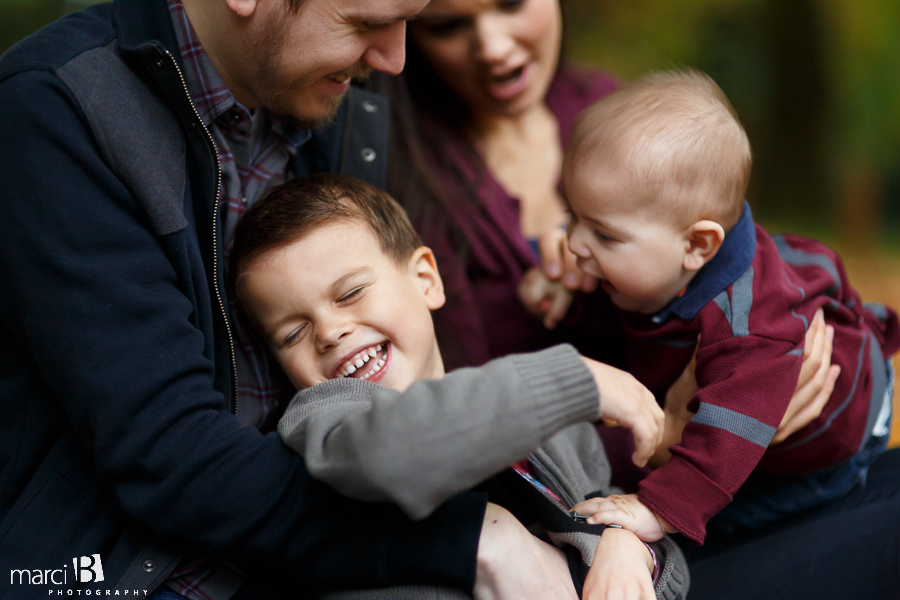 Brothers and smiles - Corvallis Photography - Peavy Arboretum