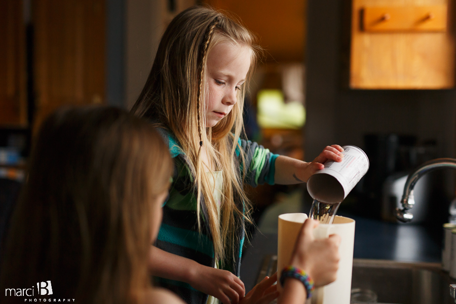 children in the kitchen