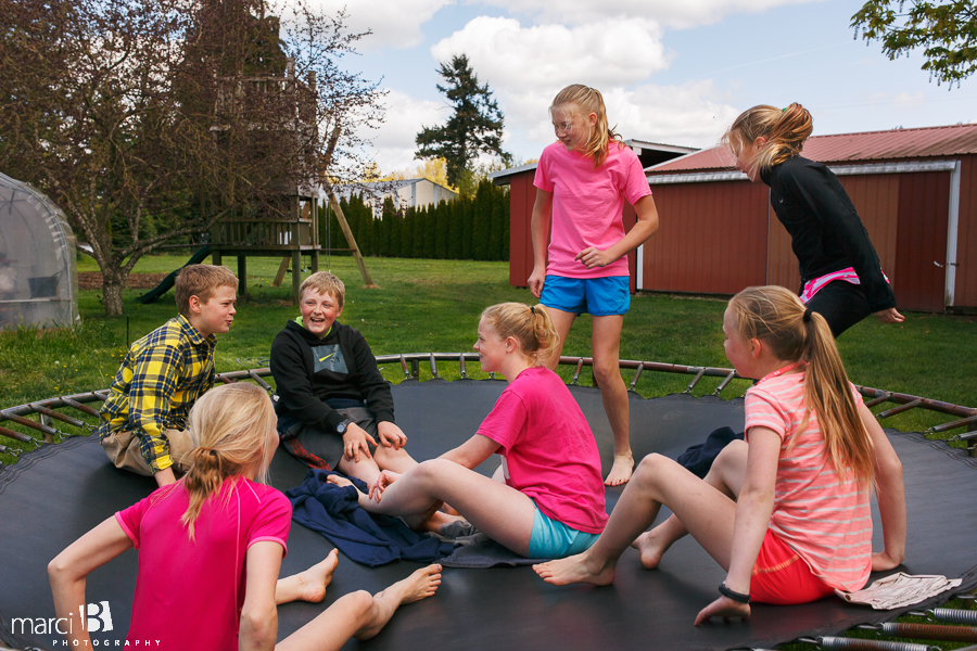 Corvallis photography - kids - trampoline