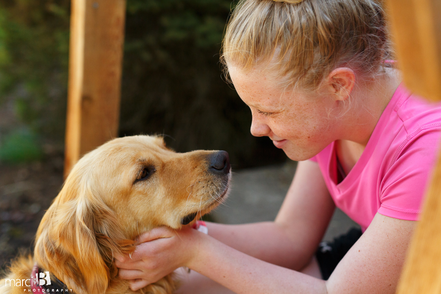 Girl and her dog