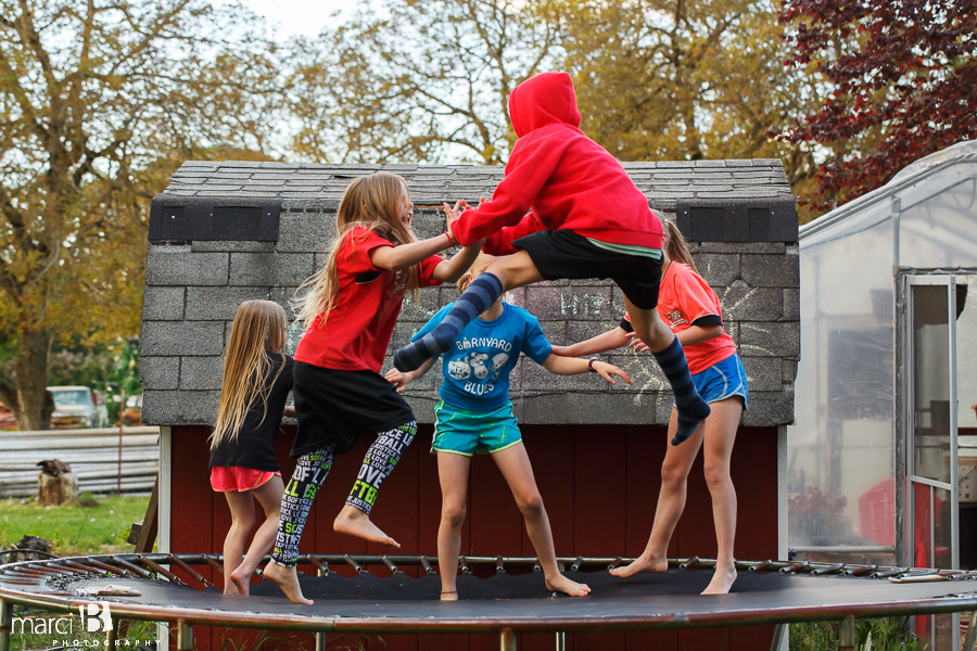 Corvallis photography - lifestyle - kids - trampoline