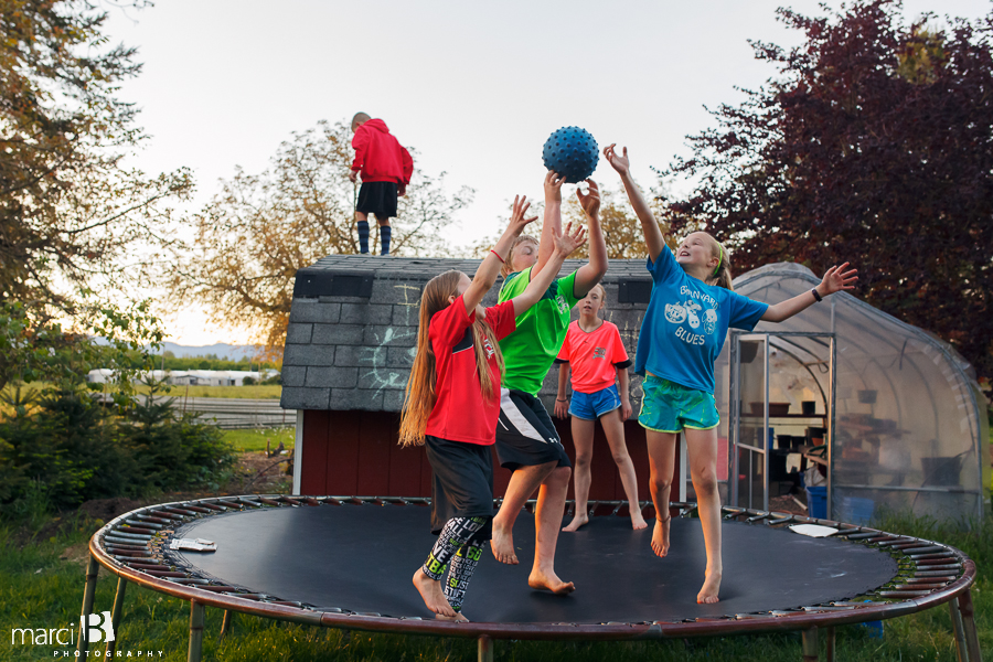 Corvallis photography - lifestyle - kids - trampoline