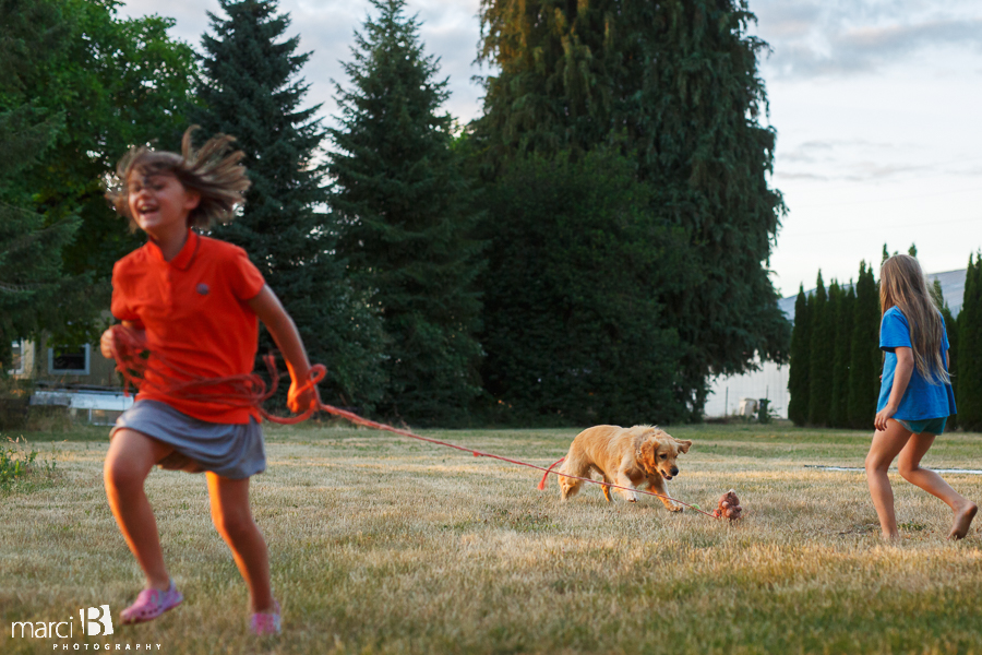 family photography - dog - kids