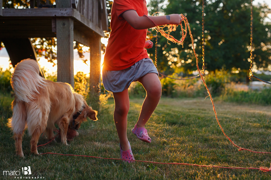 family photography - dog - kids