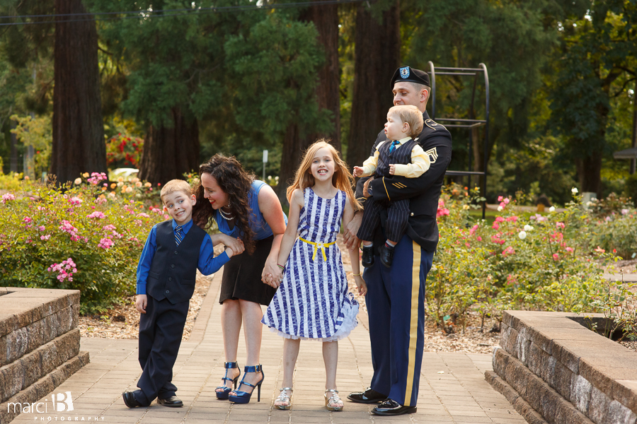 Family in formal dress - Avery park