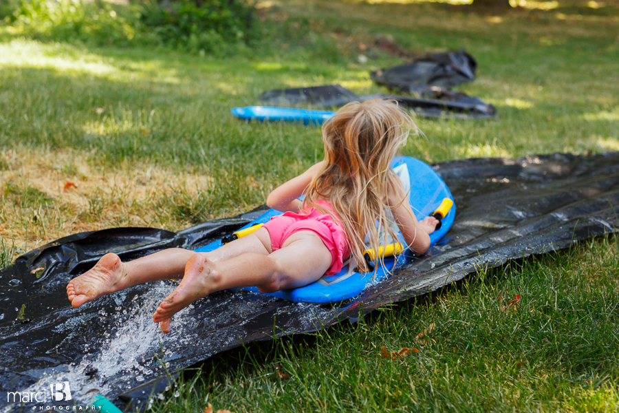 slip and slide - girl