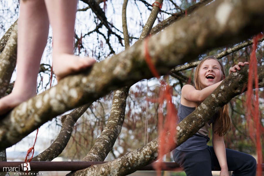 children's photos - playing outside